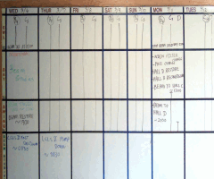 Whiteboard schedule